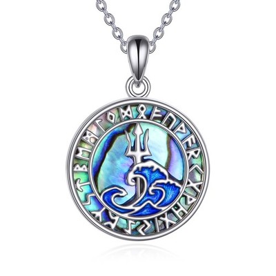 Trident Necklace Necklace 925 Sterling Silver Poseidon Trident Pendant Necklace 