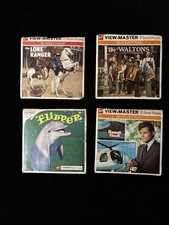 VTG View-Master Reels- Flipper, Lone Ranger, Waltons, Hawaii Five-O. - Lot Of 4