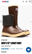 Xtratuf Men's 15 Inch Insulated Legacy Boot - Brown Size 8