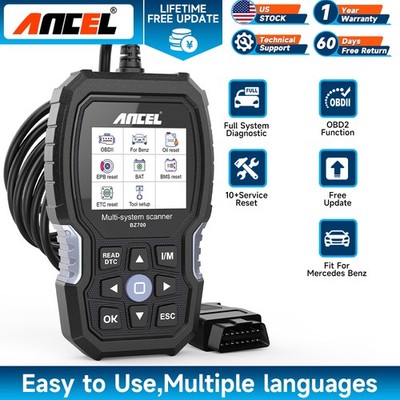 ANCEL BZ700 For Mercedes Benz OBD2 Scanner All System Car Diagnostic Tool BMS
