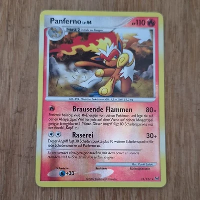 Pokemon TCG Panferno 31/127 Platin Reverse Holo Deutsch PLAYED - Bild 1 von 2