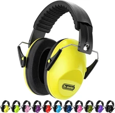Dr. Meter Kids Noise Cancelling Headphones - Adjustable Ear Protection, Yellow