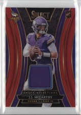 2024 Panini Select Draft Selection Memorabilia Red Prizm JJ McCarthy rs2