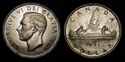CANADA 1951 FWL Silver Dollar AU