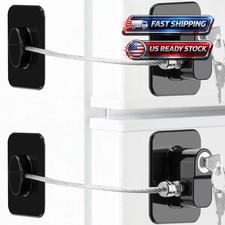 2 Pack Refrigerator Locks with 4 Keys, Child Safety Lock for Fridge Door Locks