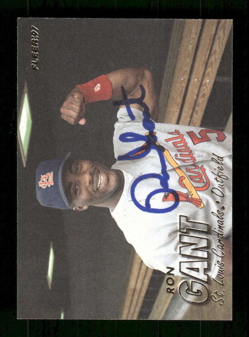1997 Fleer 443 Ron Gant signed auto autograph fun image BXCP49