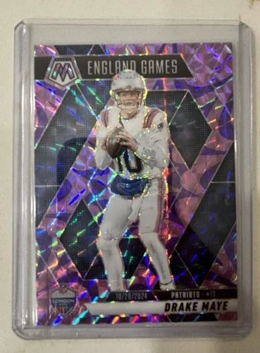2025 Panini Mosaic - England Games Drake Maye #258 Camo Pink Mosaic Prizm