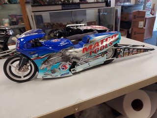 Action Diecast Craig Treble Matco Tools 2002 Pro Stock Drag Bike motore interno