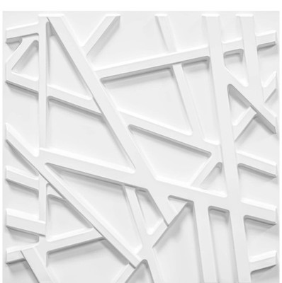 33 Pack 3D Wall Panels for Interior Wall Decor, 12''x12'' White Accent Textur...