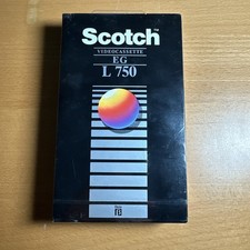 Scotch Video Cassette L 750 Beta Max Blank Tape SEALED Bradlees Hang Tab Nice