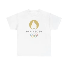 Paris France Sports 2024 Heavy Cotton Tee, Unisex T-Shirt Olympics