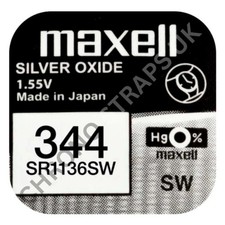 Maxell 344 / SR1136SW Silver Oxide Watch Battery