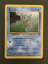 Pokémon Horsea Base Set Card 49/62 English 40 HP Wizards 1999