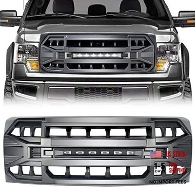  Front Grill Replacement for F150 2009-2014, Matte Black Front matte black