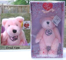 I Love Lucy 50th anniversary Plush Bear Pink Color Bear New in Box