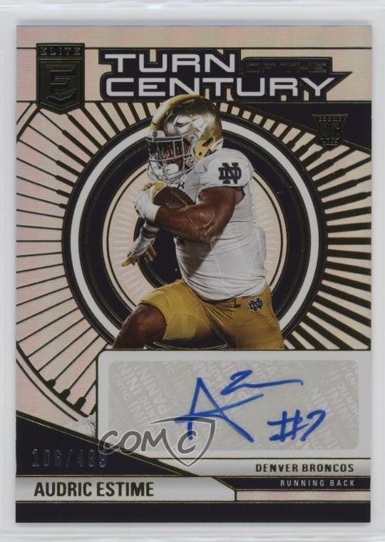 2024 Donruss Elite Turn of the Century /499 Audric Estime Rookie Auto RC 05jo