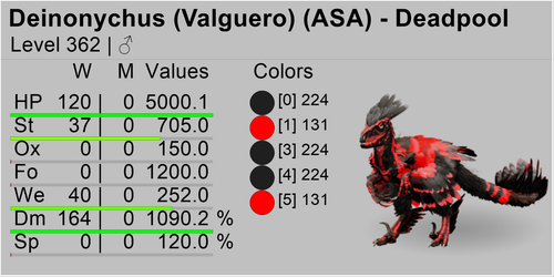 Deinonychus TOP STATS 14 Colors Ark Survival Ascended ASA PVE (PC/Xbox/PS） - 第 7/17 張圖片
