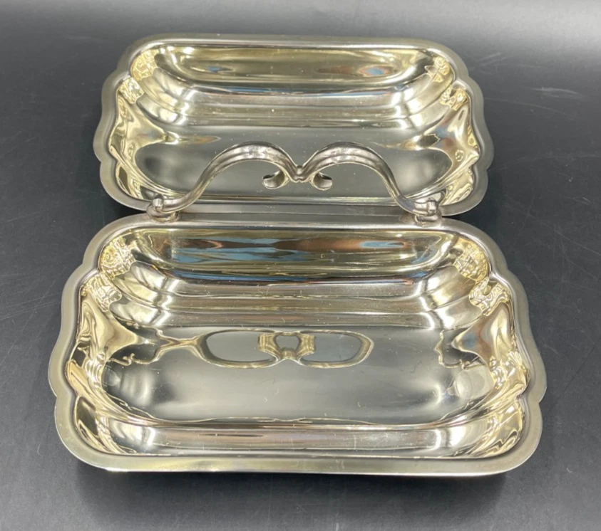 Antipastiera Salsiera aperitivo EPCA BRISTOL SILVER 2 scomparti argentato - Immagine 3 di 4