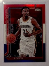 YVES MISSI 2025-26 Topps Chrome Red White Blue Refractor Pelicans #102 MINT