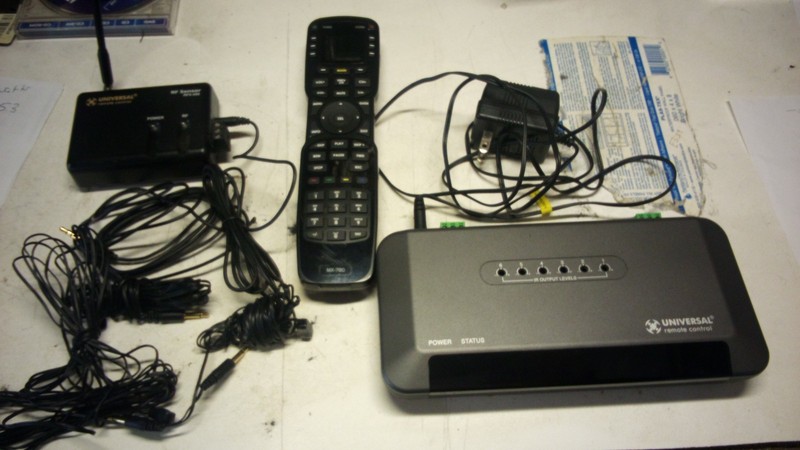 Universal Remote Control MX 780 MRF-350 Base Station W/ RF Sensor RFX-250 Black