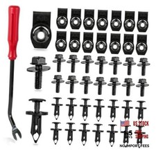 45PCS Engine Under Cover Splash Shield Guard Body Bolts Screws
