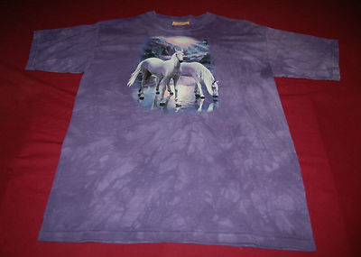 ミー 15-1374 X-LARGE UNISEX CHILDS MYSTICAL HORSES T-SHIRT BY THE