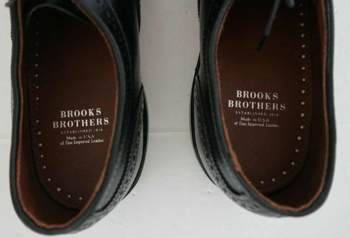 Brooks Brothers 1818 Genuine Leather Wingtips Size US 8D 