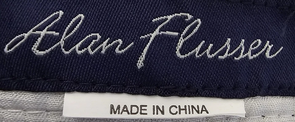 Pantalones de hombre Alan River talla 40,5 x 32,25 blanco azul a rayas Foto 2 de 4