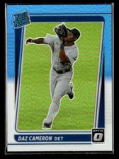 2021 Donruss Optic #85 Daz Cameron Carolina Blue & White card