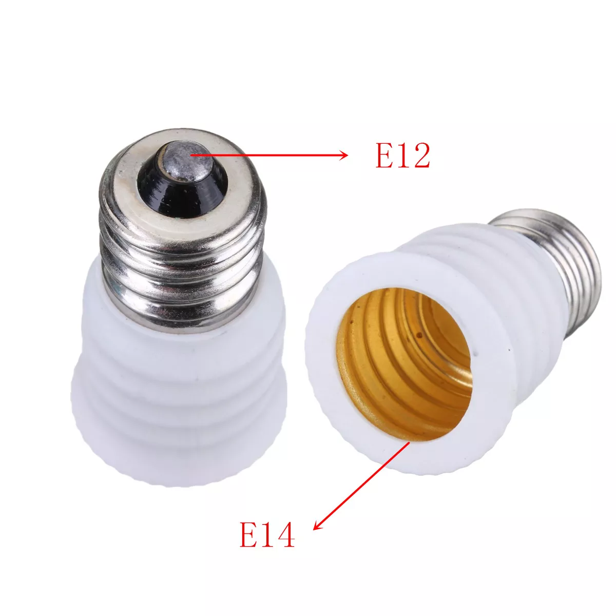 10x E12 Convert TO E14 Bulb Lamp Holders Adapter Socket Light Base Candelabra US