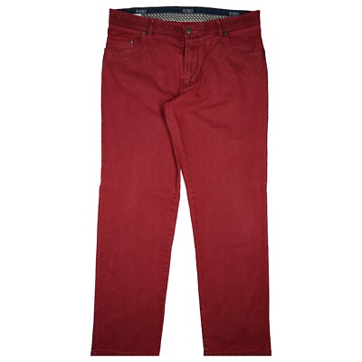 Eurex By BRAX 350 Men's Stretch Jeans Pants Straight Leg 54 XL W38 L34 Burgundy