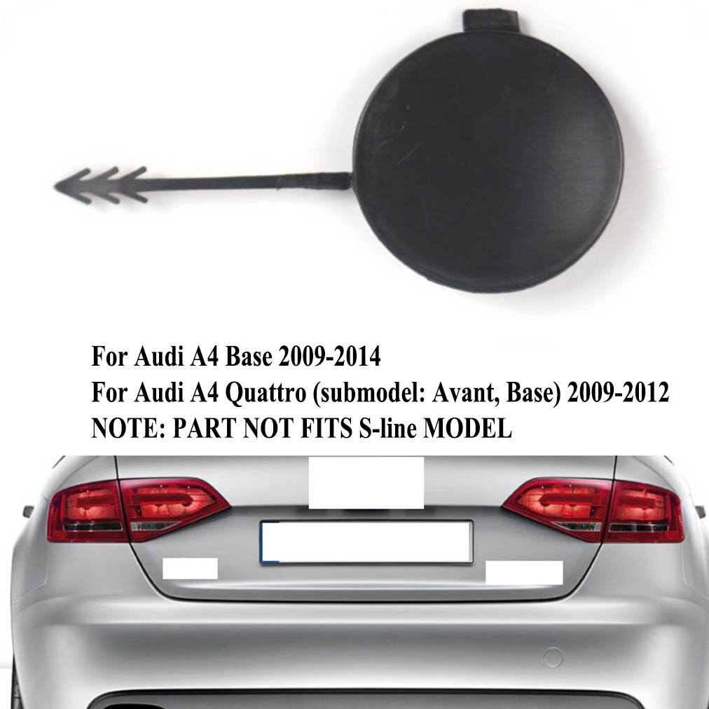 Rear Right Bumper Tow Hook Cover For Audi A4 2009-2012 - OE# 8K0807241, Easy Snap-On Install - View #4