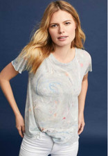 FINE COLLECTION - HAUT MODÈLE ANELISE MULTICOLORE & MOTIFS MARBRE T M 38 - NEUF