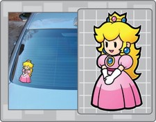 PRINCESS PEACH Vinyl Decal 6 Car Window Paper Mario Super Mario Paper Peach