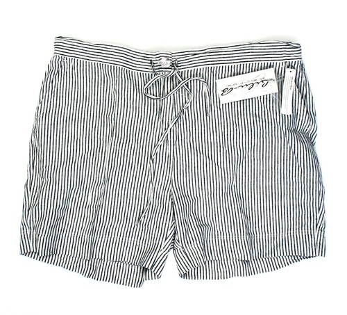 White LINEN PAPERBAG SHORTS 