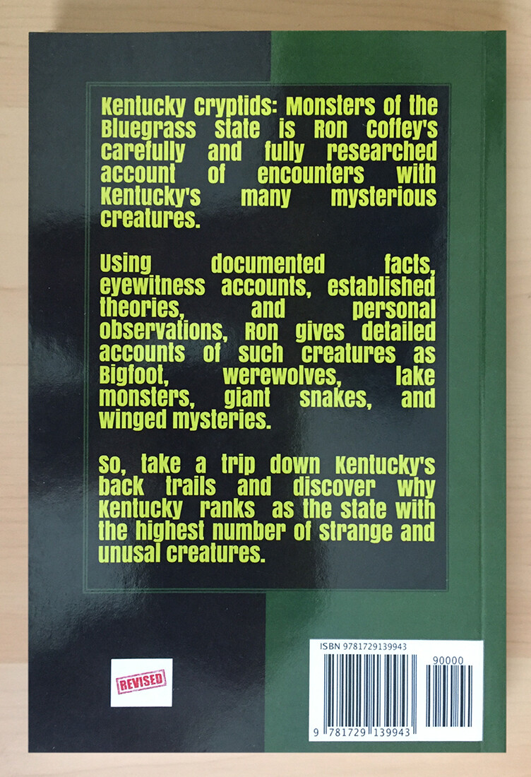 Kentucky Cryptids: Monsters of the Bluegrass State by Ron  CoffeyCryptozoology | eBay