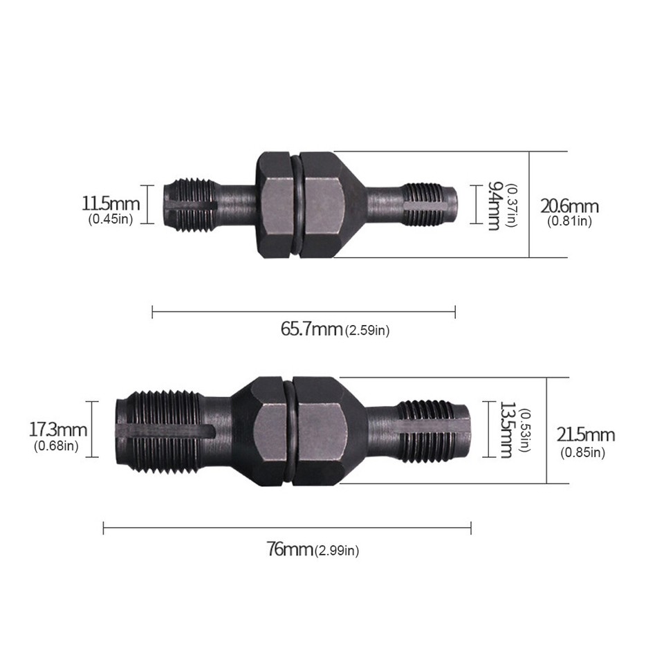  2Pcs Spark Plug Hole Thread Chaser 14/18mm Cylinder Head Rethread