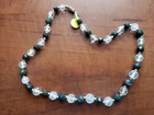 COLLECTIBLE *HAND-MADE *GENUINE STONE NECKLACE- 18 INCHES LONG, 6-10 MM