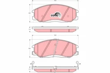 TRW GDB3244 Brake Pad Set, Disc Brake for Acura Hyundai Ssangyong