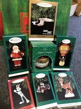 Mixed Lot 7 Hallmark Keepsake Ornaments Collections Club - Star Trek Etc.