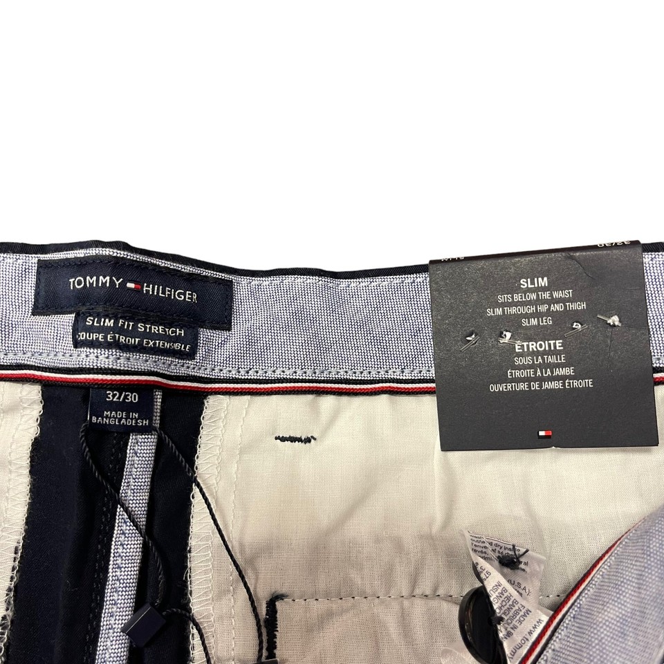 NWT Tommy Hilfiger Men's TH Flex Stretch Cotton Slim Fit Tapered Leg ...