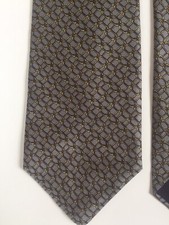 Vintage! Bert Pulitzer All Silk Neck Tie Gray Chainoattern 57x 3.75β Made in USA