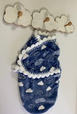 Baby Clouds Baby Swaddle Wrap with Matching Childrens Coat Rack Gift Set