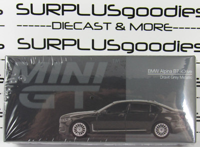 2024 Mini-GT Overseas Edition: BMW Alpina B7 xDrive Dravit Grey #MGT00619-L
