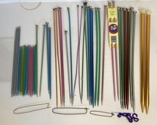 HUGE LOT 25 Set VINTAGE KNITTING NEEDLES 3 Crochet BOYE/ BATES ALUMINUM Plastics