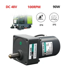 48V DC Gear Reduction Edge Brush Motor 100RPM 90W Micro Motor Sanitation Sweeper