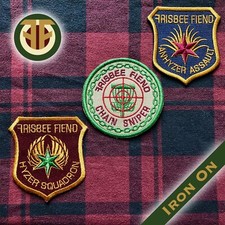 FRIZBEE FIEND Special Forces Patch Set - 3 Embroidered Disc Golf Patches