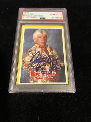 Ric Flair Signed Trading Card “Nature Boy” Insc WWF WWE PSA/DNA