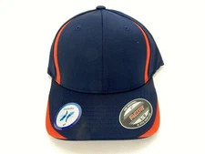 6 Panel Baseball Cap, Solid Colors With Accent Strips, S/M or L/X, FlexFit #6599