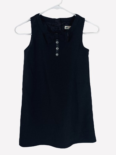 H&M GIRLS Black Button Front Special Occasion DRESS SIZE 7 EUC - Picture 3 of 6